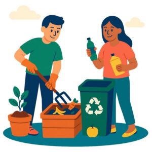 armado de compost y reciclado 2